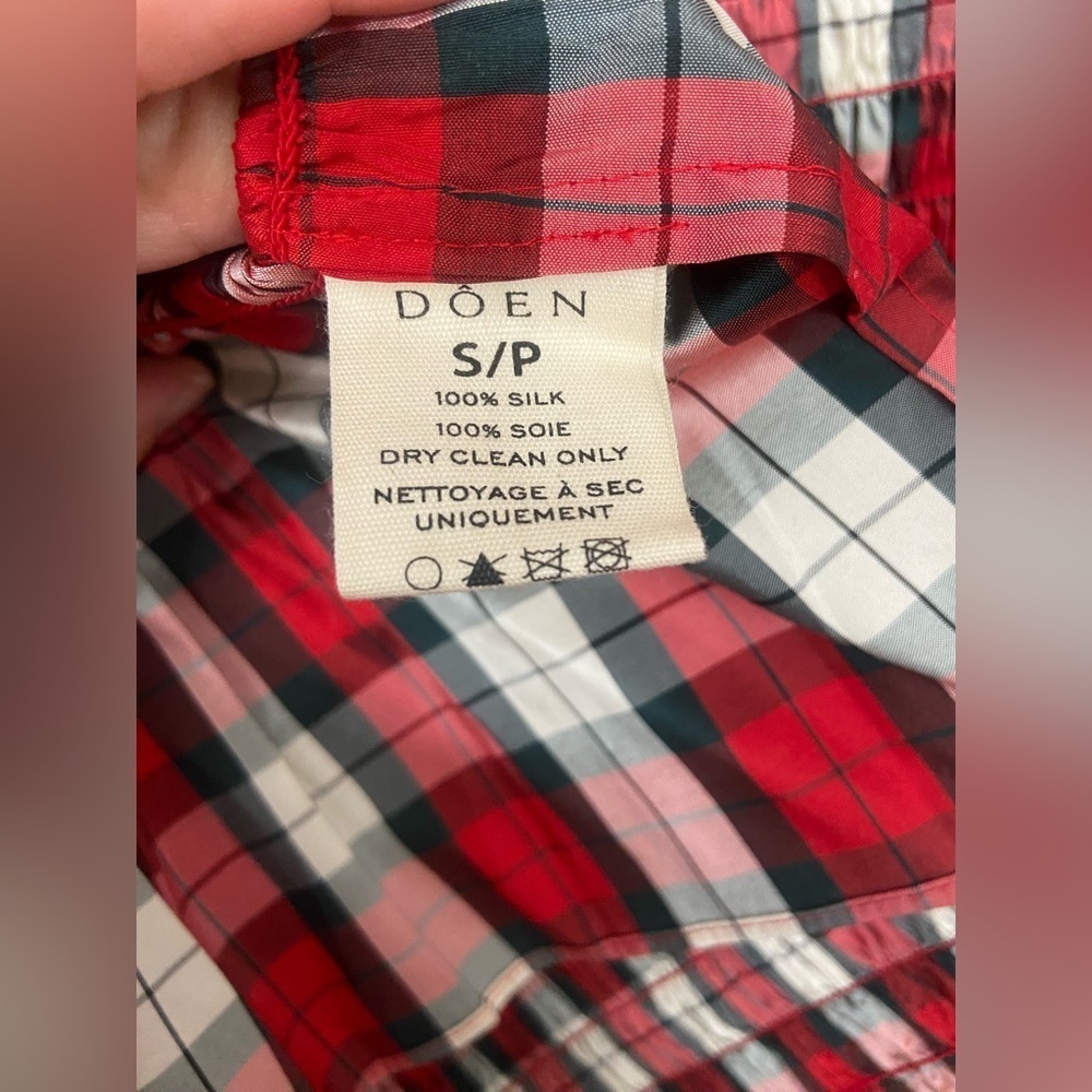 NWT DOEN Raquella Dress Rouge Adaline Plaid Size Small - Picture 6 of 11